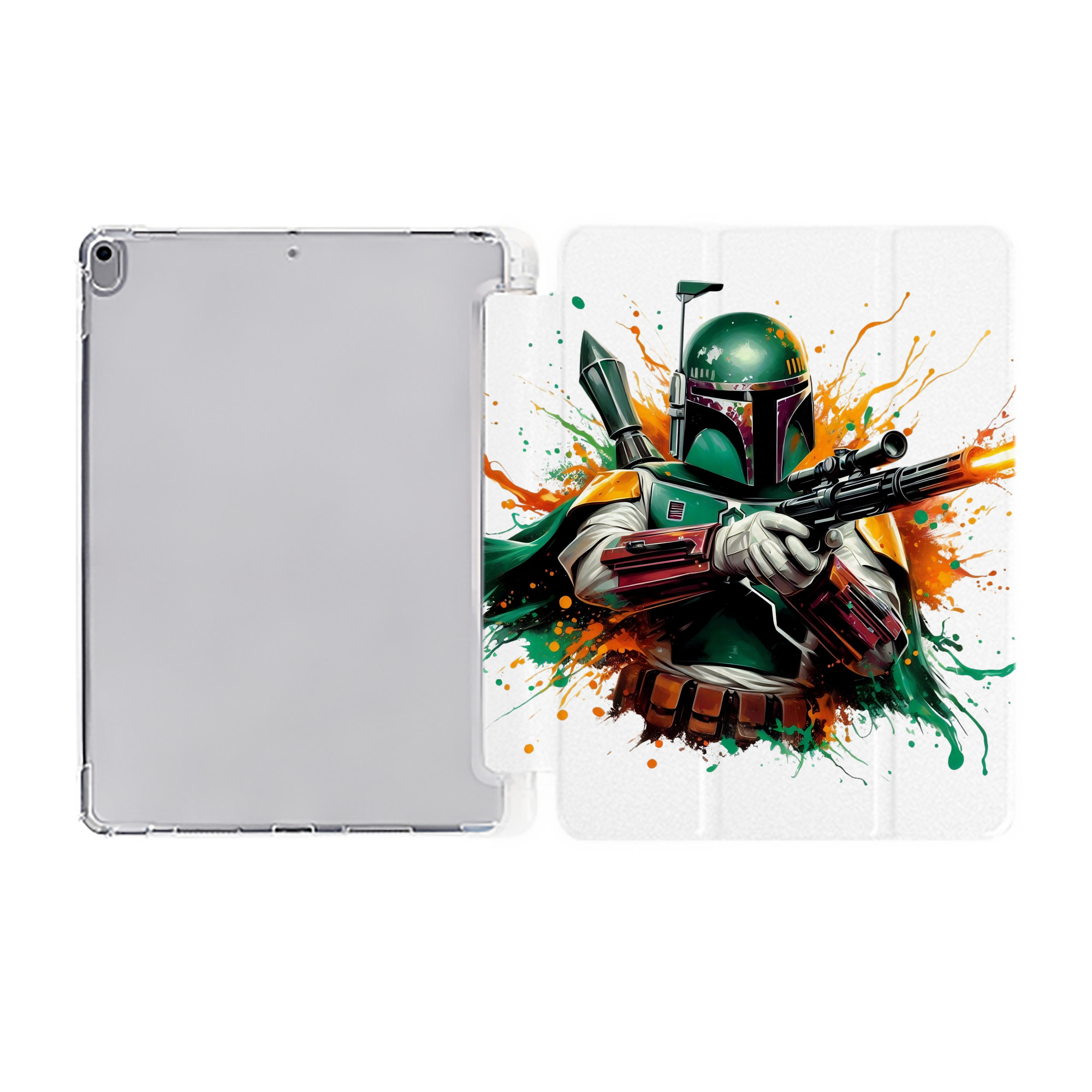 （画像用） スター・ウォーズ Star Wars IPad ケース ペン収納付き 三つ折りスタンド PUレザー×シリコン 対応機種9.5/10.5/10.9インチ
